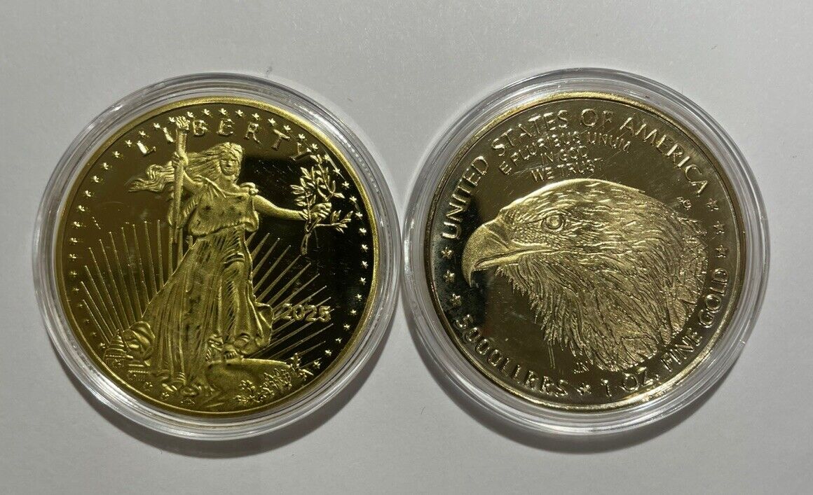 1 oz American Liberty - Eagle Gold Plated Metal Commemorative Coin