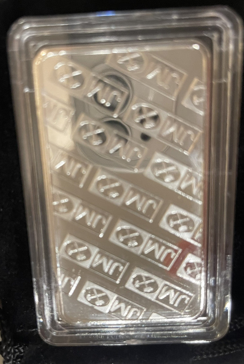 Johnson Matthey 1 oz Silver Plated Metal Bar
