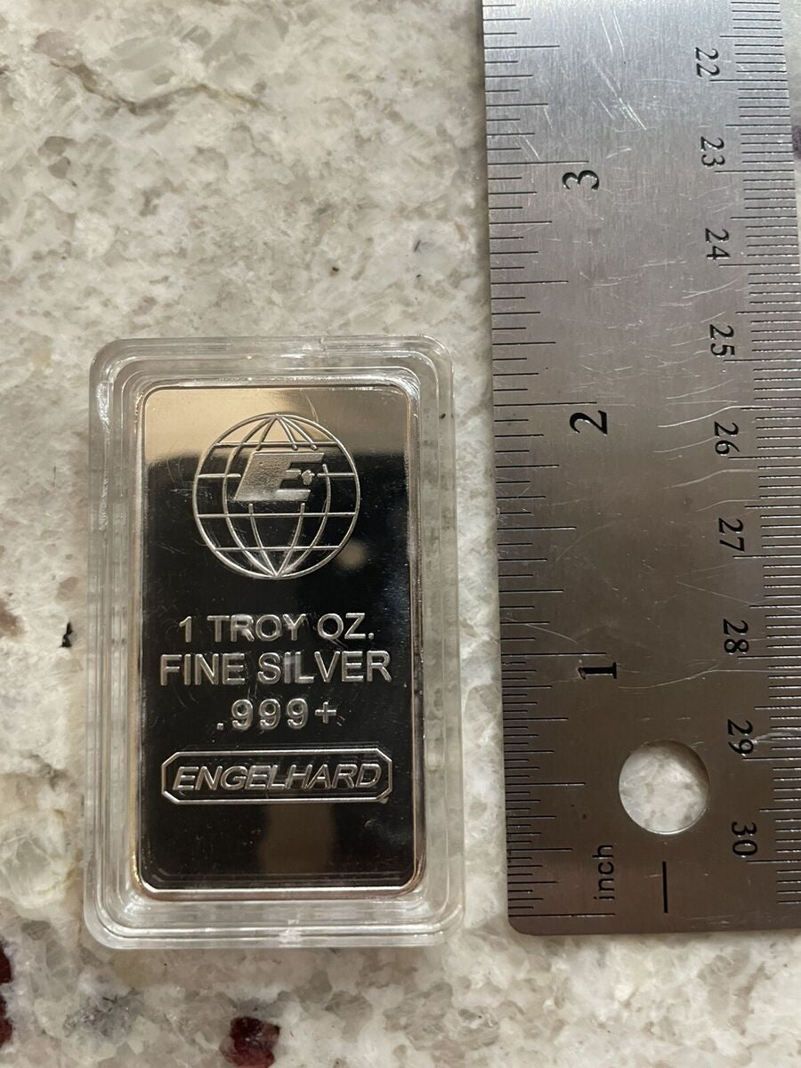 Engelhard 1 oz Silver Plated Metal Bar “Commemorative”- One Bar-In Plastic Case