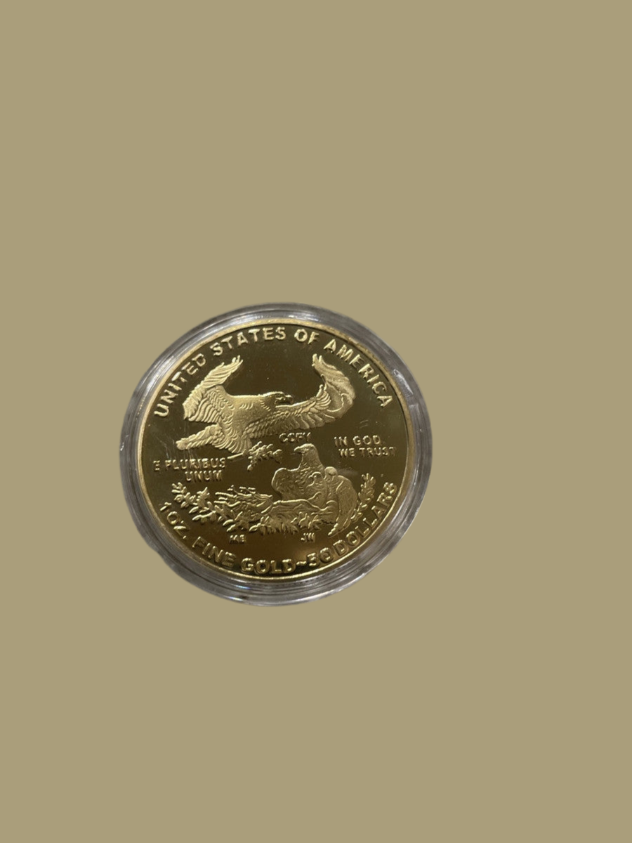 American Lady Liberty 2021- Eagle Gold Plated Metal “commemorative” Coin “1 Oz.”