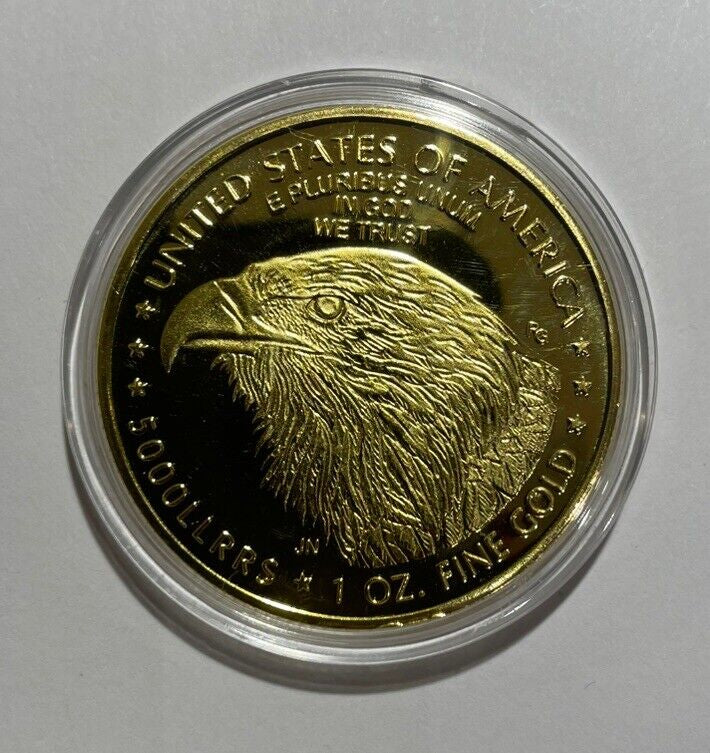 1 oz American Liberty - Eagle Gold Plated Metal Commemorative Coin