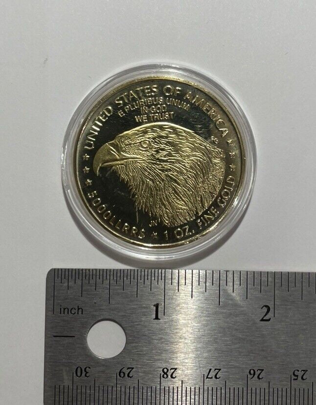 1 oz American Liberty - Eagle Gold Plated Metal Commemorative Coin