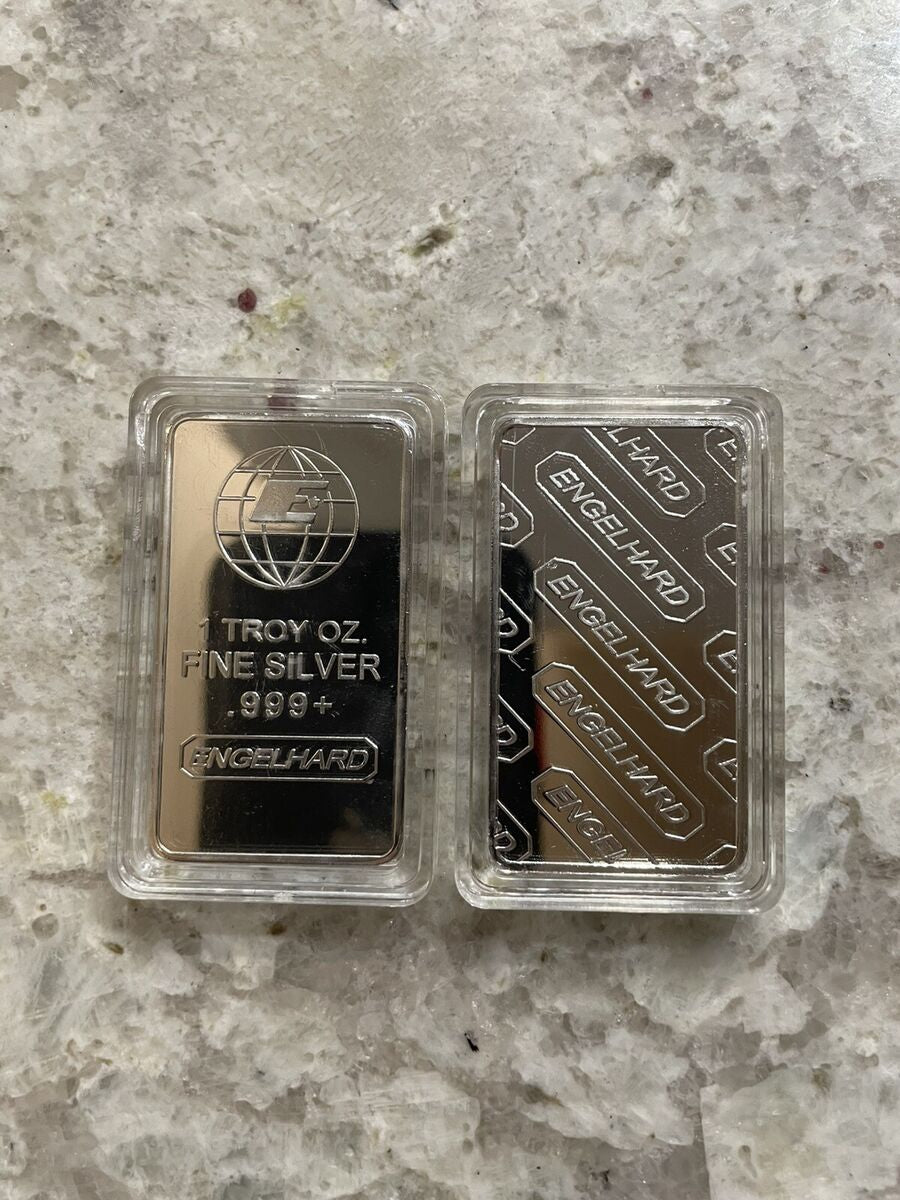 Engelhard 1 oz Silver Plated Metal Bar “Commemorative”- One Bar-In Plastic Case