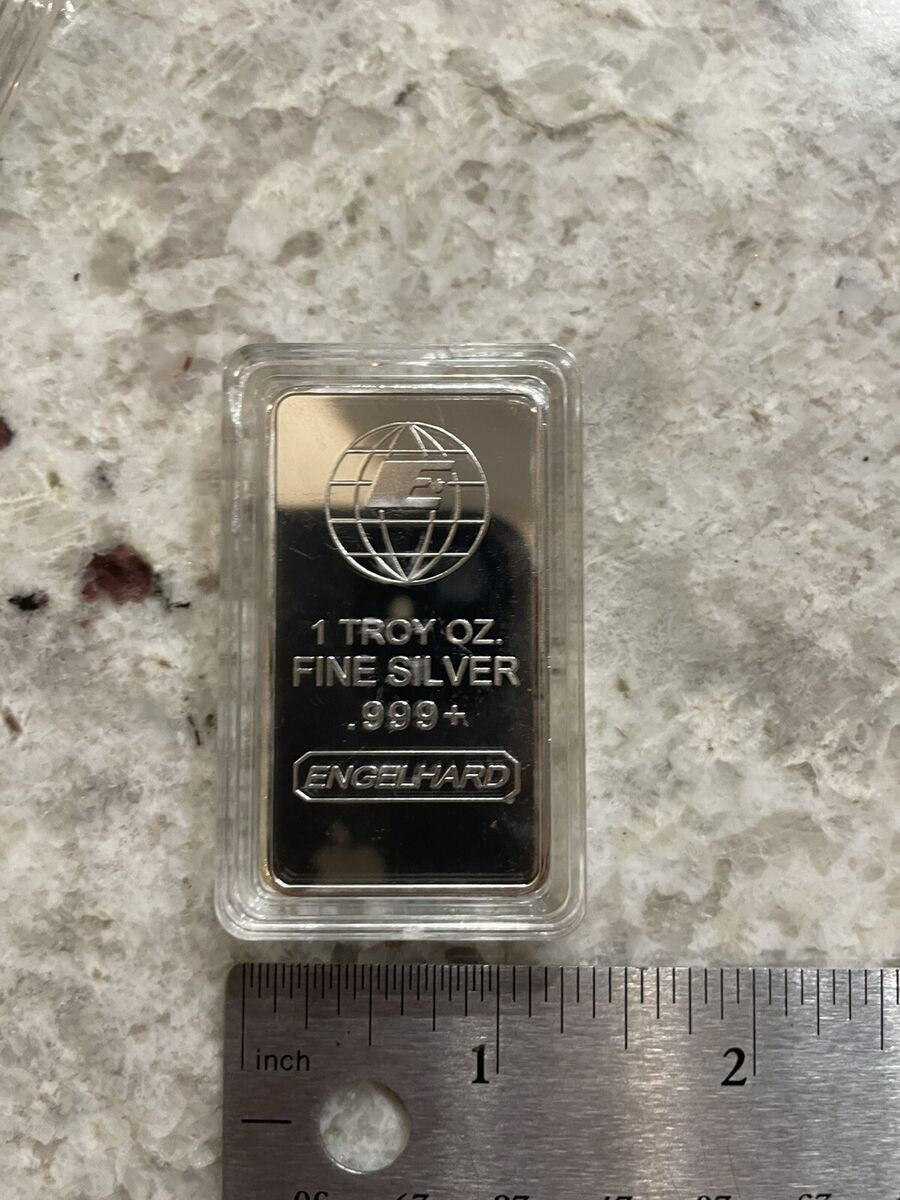 Engelhard 1 oz Silver Plated Metal Bar “Commemorative”- One Bar-In Plastic Case