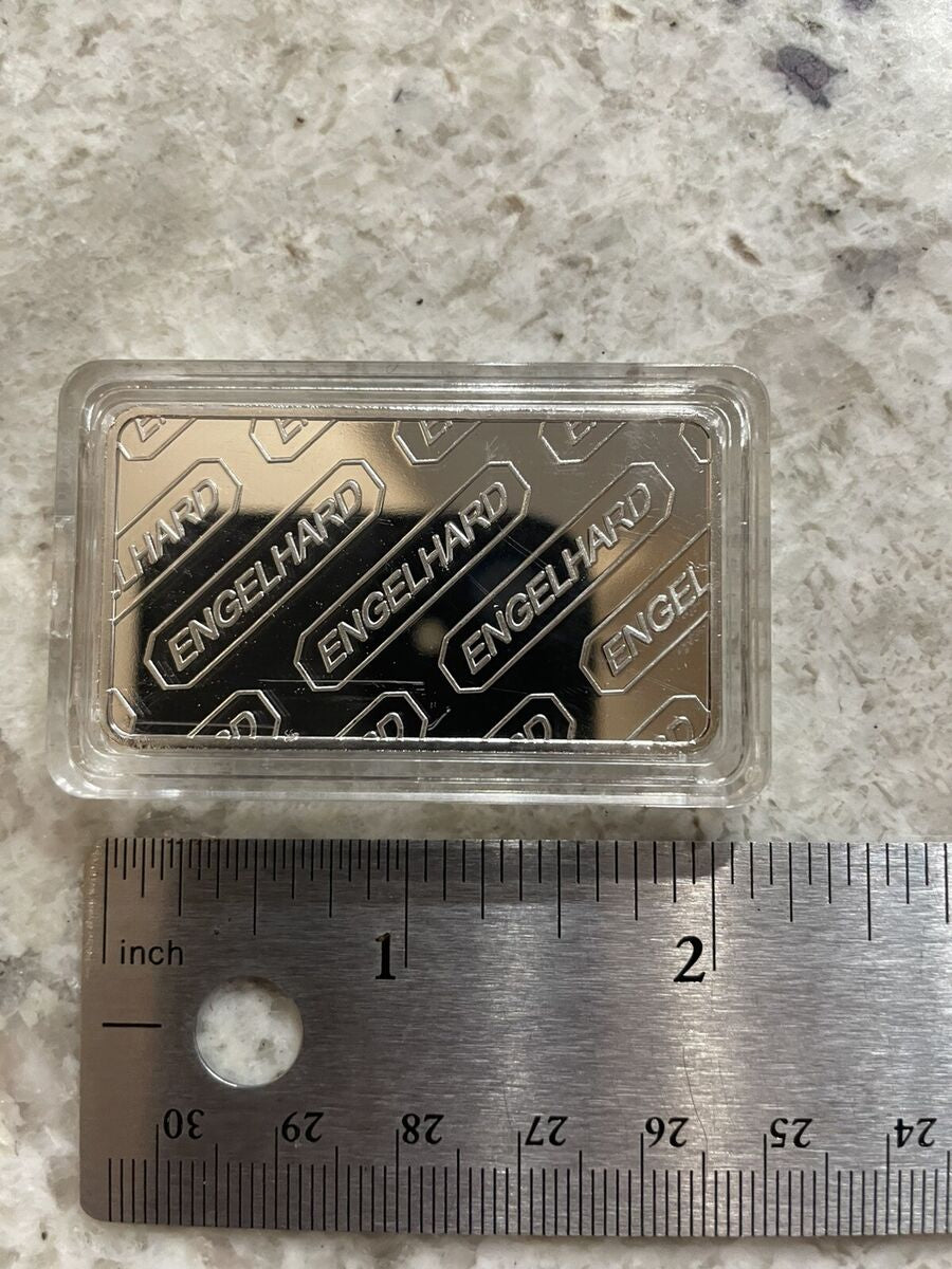 Engelhard 1 oz Silver Plated Metal Bar “Commemorative”- One Bar-In Plastic Case