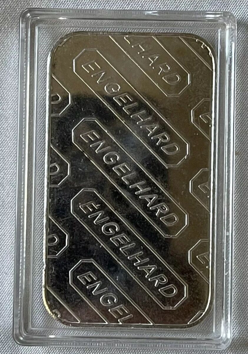 Engelhard 1 oz Silver Plated Metal Bar “Commemorative”- One Bar-In Plastic Case